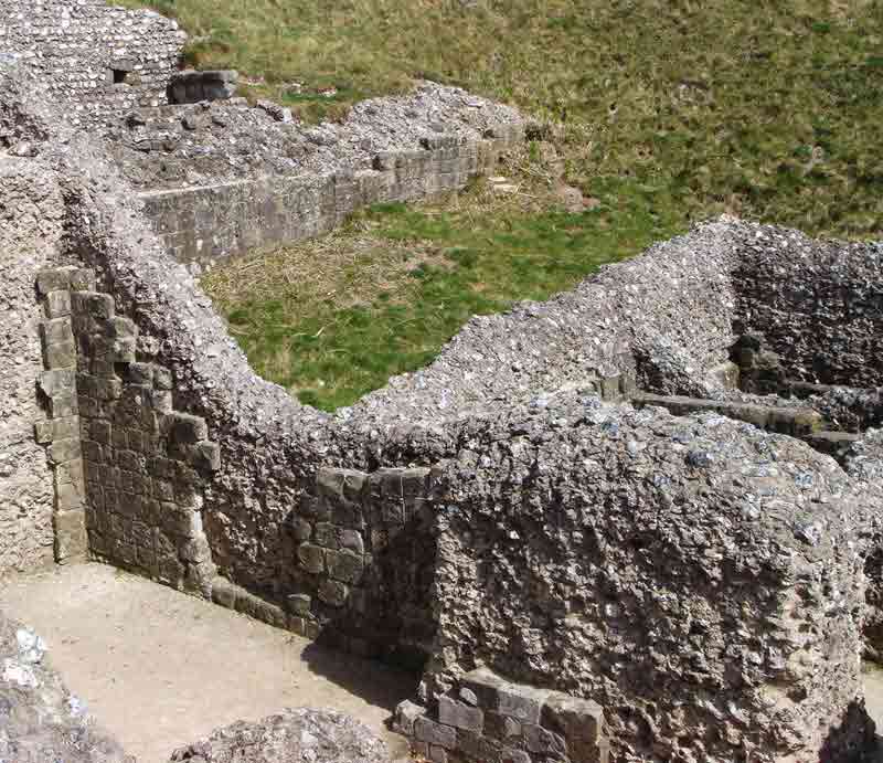 Ancient stone wall ruins.